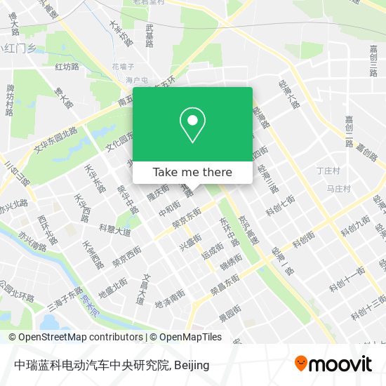 中瑞蓝科电动汽车中央研究院 map