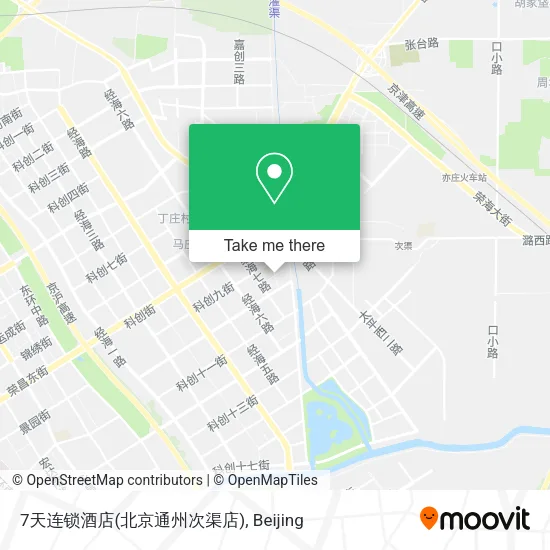 7天连锁酒店(北京通州次渠店) map
