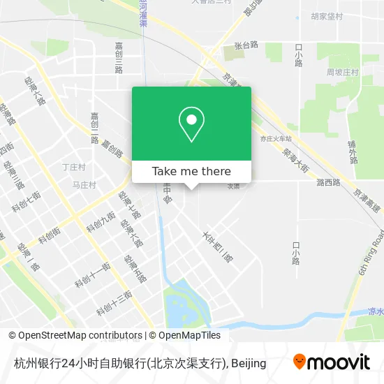 杭州银行24小时自助银行(北京次渠支行) map
