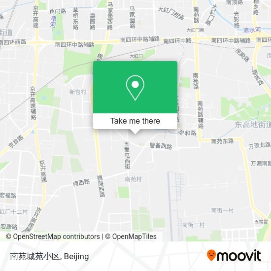 南苑城苑小区 map