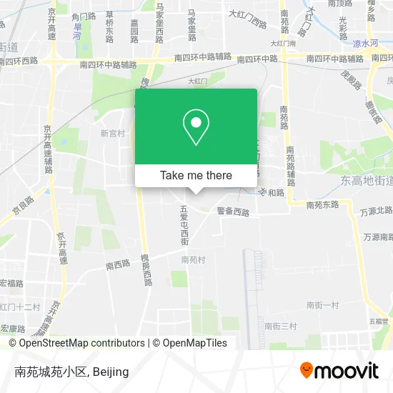 南苑城苑小区 map