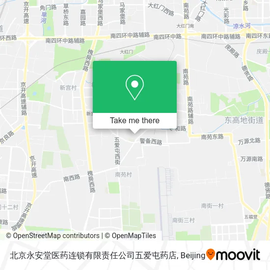 北京永安堂医药连锁有限责任公司五爱屯药店 map