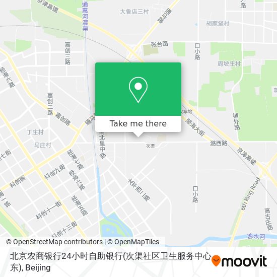北京农商银行24小时自助银行(次渠社区卫生服务中心东) map