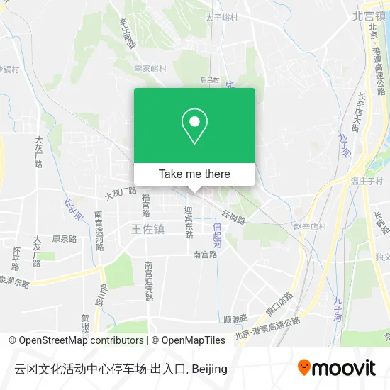 云冈文化活动中心停车场-出入口 map