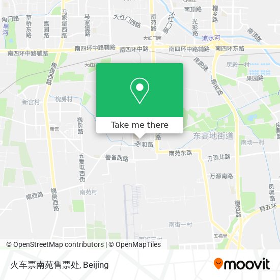 火车票南苑售票处 map