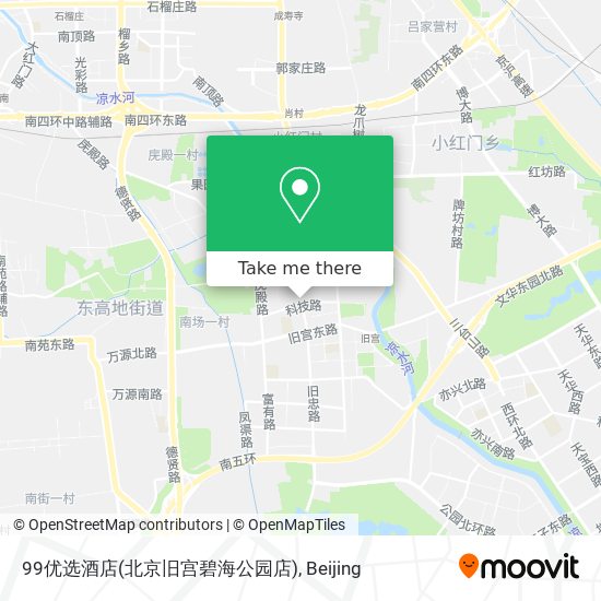 99优选酒店(北京旧宫碧海公园店) map