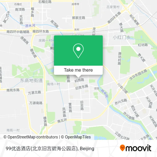 99优选酒店(北京旧宫碧海公园店) map