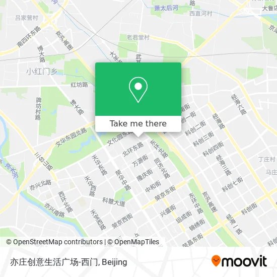 亦庄创意生活广场-西门 map