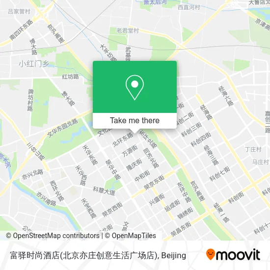 富驿时尚酒店(北京亦庄创意生活广场店) map
