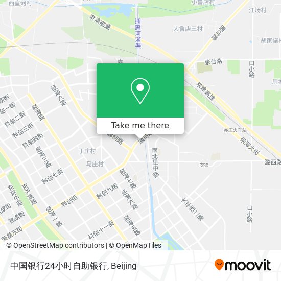 中国银行24小时自助银行 map