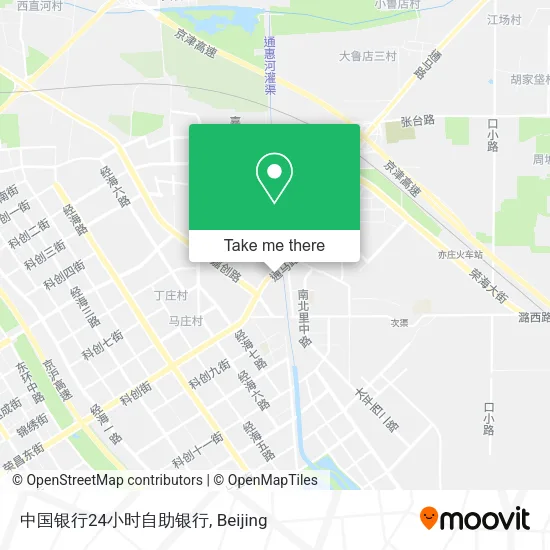 中国银行24小时自助银行 map