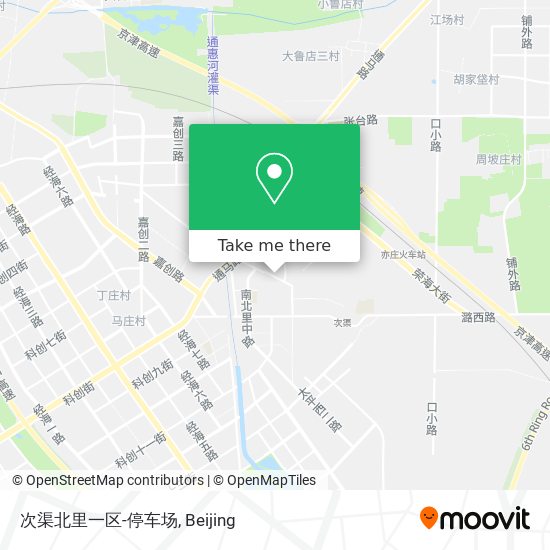 次渠北里一区-停车场 map