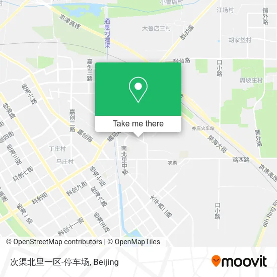 次渠北里一区-停车场 map