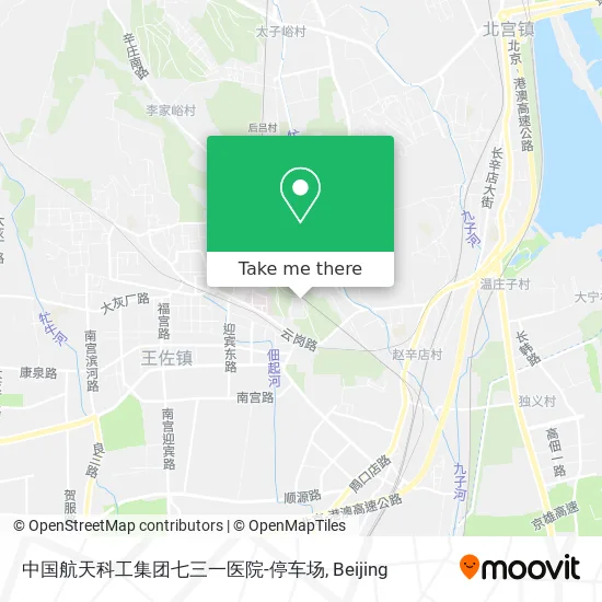 中国航天科工集团七三一医院-停车场 map