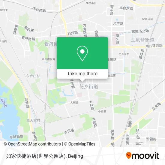 如家快捷酒店(世界公园店) map