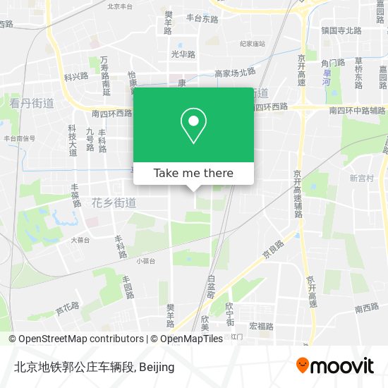 北京地铁郭公庄车辆段 map