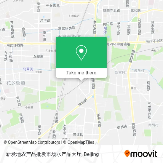 新发地农产品批发市场水产品大厅 map