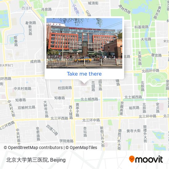 北京大学第三医院 map