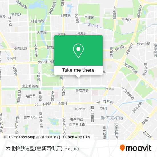 木北护肤造型(惠新西街店) map