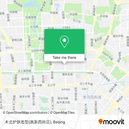 木北护肤造型(惠新西街店) map