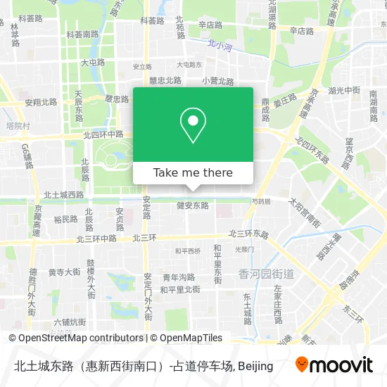 北土城东路（惠新西街南口）-占道停车场 map