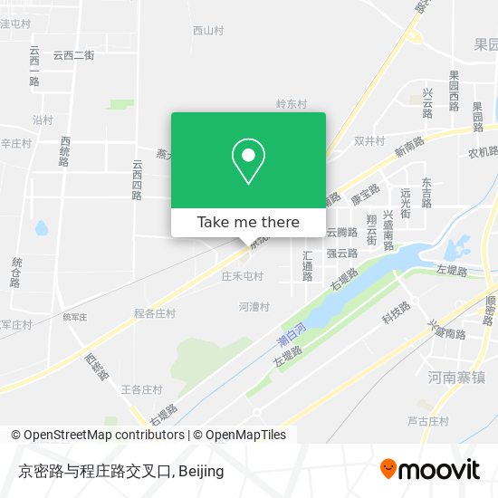京密路与程庄路交叉口 map