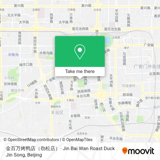 金百万烤鸭店（劲松店）· Jin Bai Wan Roast Duck Jin Song map