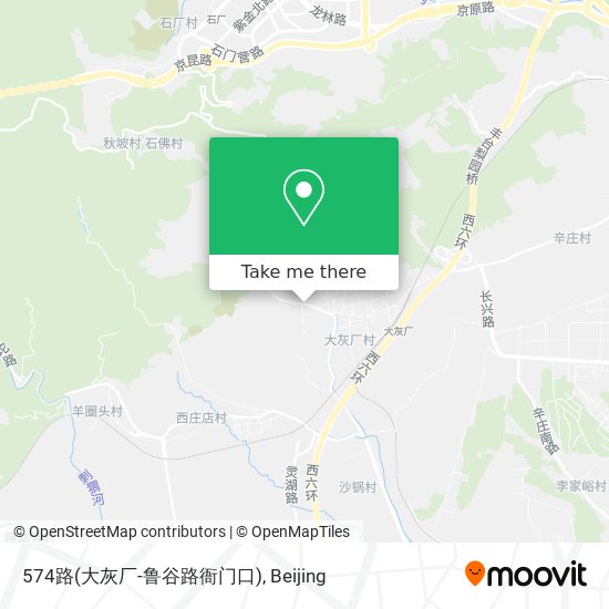 574路(大灰厂-鲁谷路衙门口) map