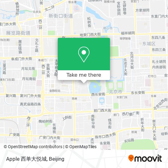 Apple 西单大悦城 map