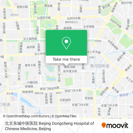 北京东城中医医院 Beijing Dongcheng Hospital of Chinese Medicine map