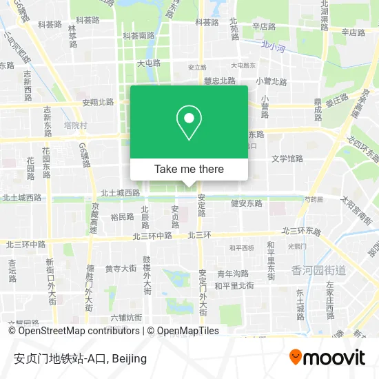 安贞门地铁站-A口 map