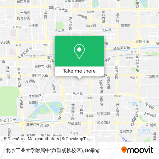 北京工业大学附属中学(垂杨柳校区) map