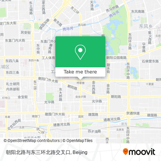 朝阳北路与东三环北路交叉口 map