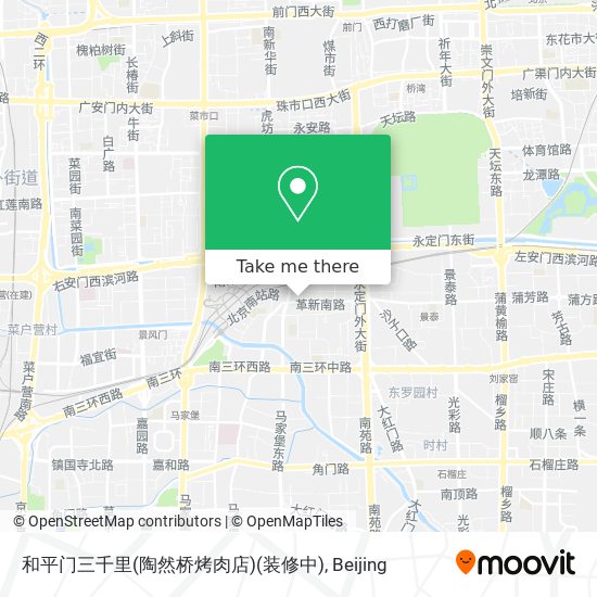 和平门三千里(陶然桥烤肉店)(装修中) map