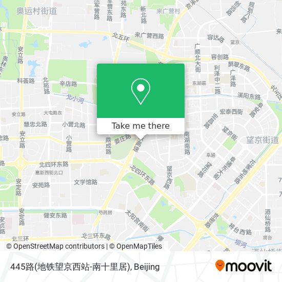445路(地铁望京西站-南十里居) map