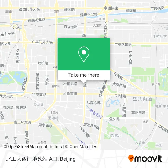 北工大西门地铁站-A口 map