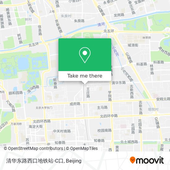 清华东路西口地铁站-C口 map
