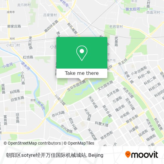 朝阳区sotyre经开万佳国际机械城站 map