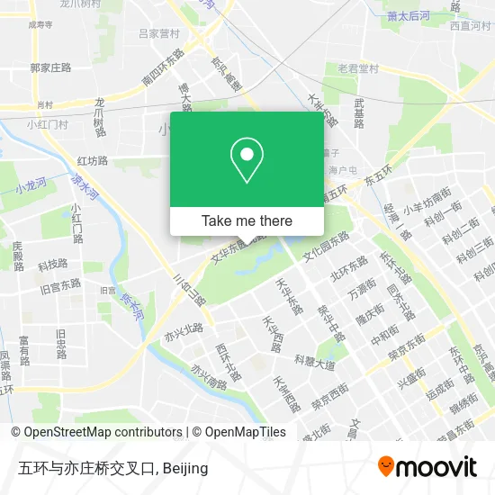 五环与亦庄桥交叉口 map