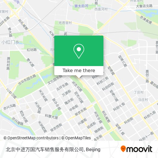 北京中进万国汽车销售服务有限公司 map