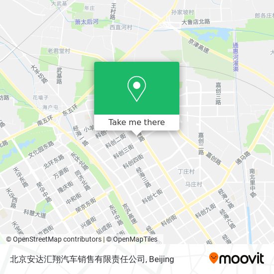北京安达汇翔汽车销售有限责任公司 map