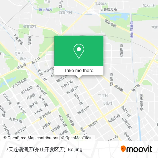 7天连锁酒店(亦庄开发区店) map