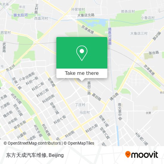 东方天成汽车维修 map