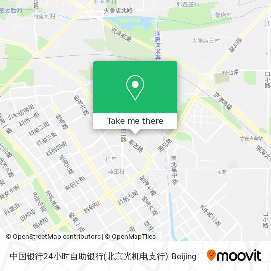 中国银行24小时自助银行(北京光机电支行) map