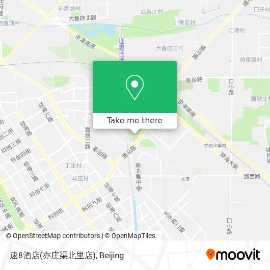 速8酒店(亦庄渠北里店) map