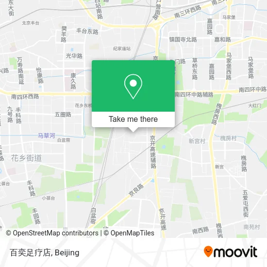 百奕足疗店 map