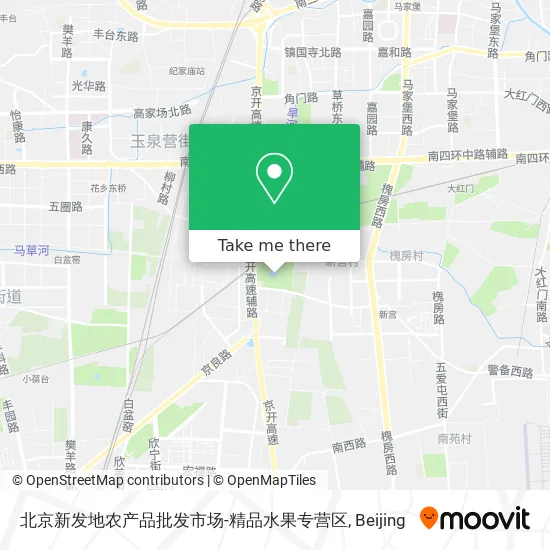 北京新发地农产品批发市场-精品水果专营区 map