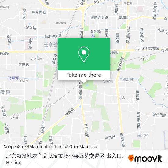 北京新发地农产品批发市场小菜豆芽交易区-出入口 map