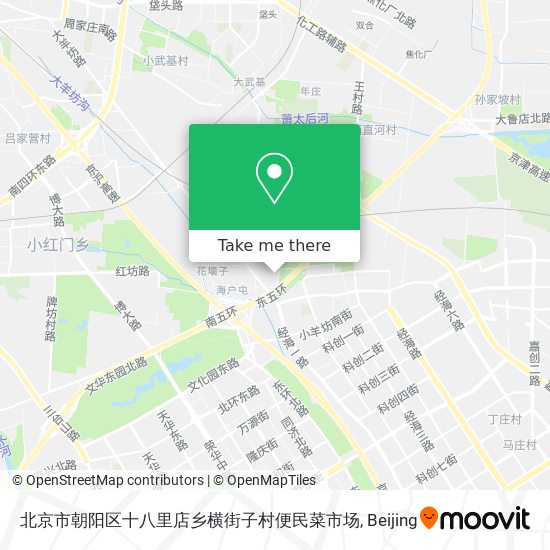 北京市朝阳区十八里店乡横街子村便民菜市场 map