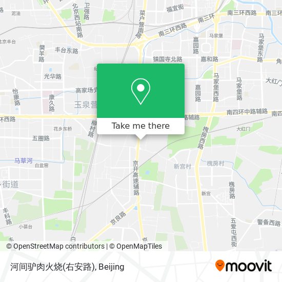 河间驴肉火烧(右安路) map